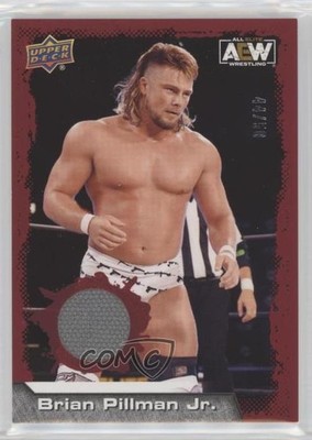 2022 AEW All Elite Wrestling Red Mat Relics 44/50 Brian Pillman Jr Rookie RC 2q1