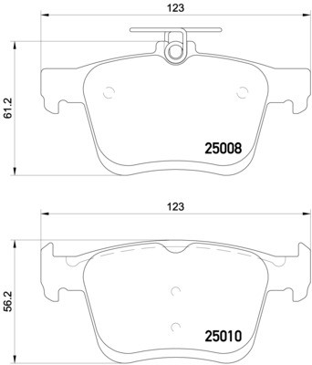 BREMBO P 85 125 Bremsbelagsatz, Scheibenbremse for AUDI AUDI (FAW) MG (SAIC) ROE