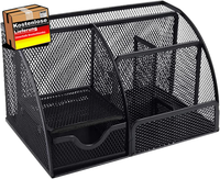 Schreibtisch Organizer Mit 6 FäChern Stiftehalter Und Schublade HellgrüN