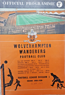 Wolves v Burnley 1958/59 Season 1st Division game