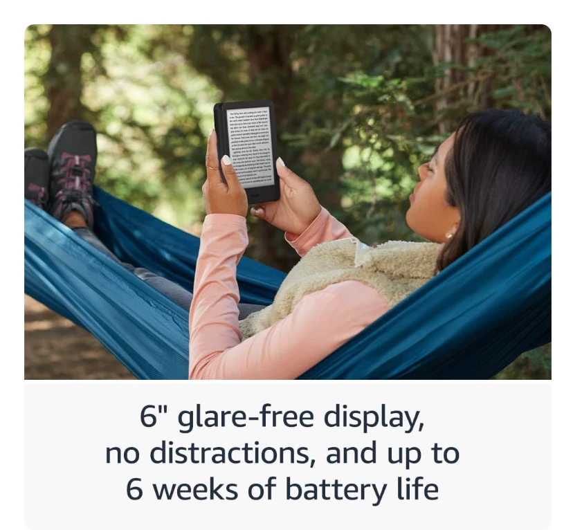 Amazon Kindle (newest 11th gen) 16GB Lightest most compact Kindle Green No Ads - Image 4 of 4