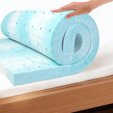 EGO Topper 3 Inch Queen Memory Foam Mattress Topper, Gel Foam Mattress Topper fo