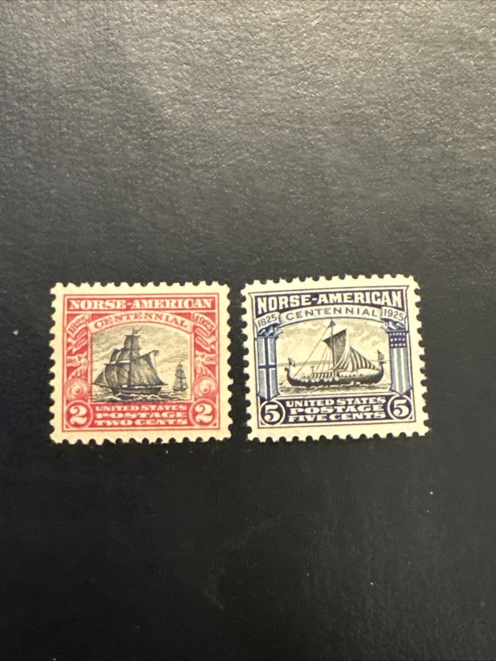 US Stamp Scott #620-621...2 &  5 Cent..Norse-American Issue  1925  MNH - Image 3 of 4