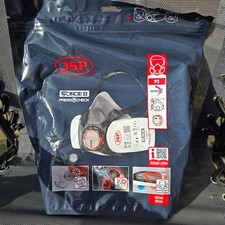 JSP PressToCheck Series Half Mask Mask Respirator, Size M Hypoallergenic