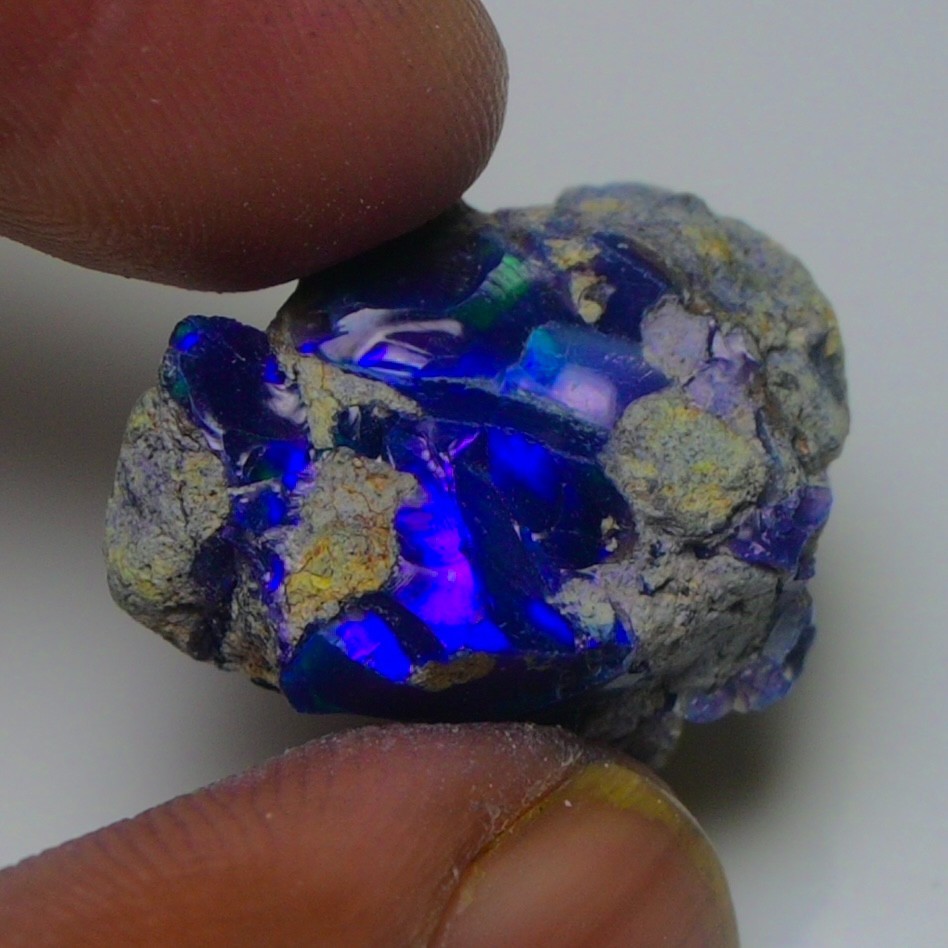 Blue Opal Rough 14.00 Carats, Natural Ethiopian Opal Rough, Opal Raw Crystal