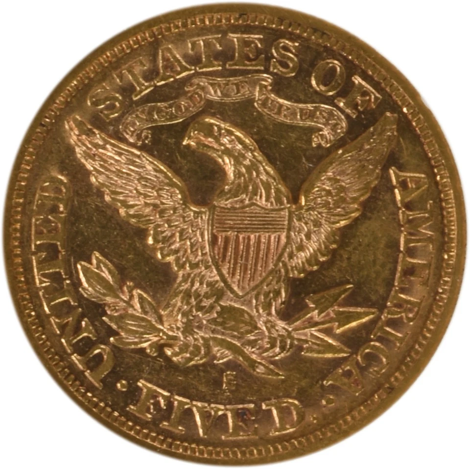 1878-S $5 Gold Liberty Head AU55 ANACS - Image 4 of 4