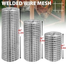 Welded Wire Mesh 1"x1" Galvanised Fence Aviary Rabbit Hutch Chicken Run Coop Pet