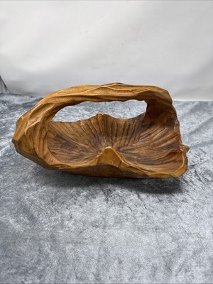 S503 Rudolf Steiner (after) anthroposophical handle bowl, 1930-50 Dornach wood