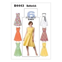 Schnittmuster Sommerkleid Butterick B4443 Bb 8-14 (Gr. 34-40) Deutsche Anleitung