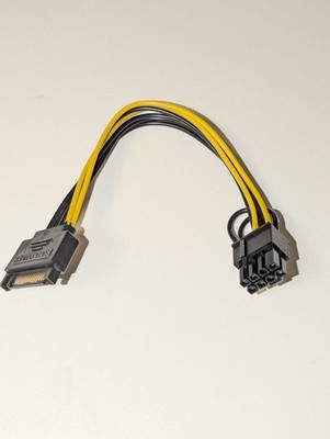 SATA to 8 Pin Grafikkarte Power Adapter Cable 6+2 Pin Power Splitter for GPU