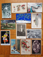 Buon Natale Lotto 12 Cartoline Auguri d'Epoca Illustratori