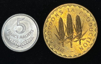 Mali 2 Coins Lot Excellent Condition