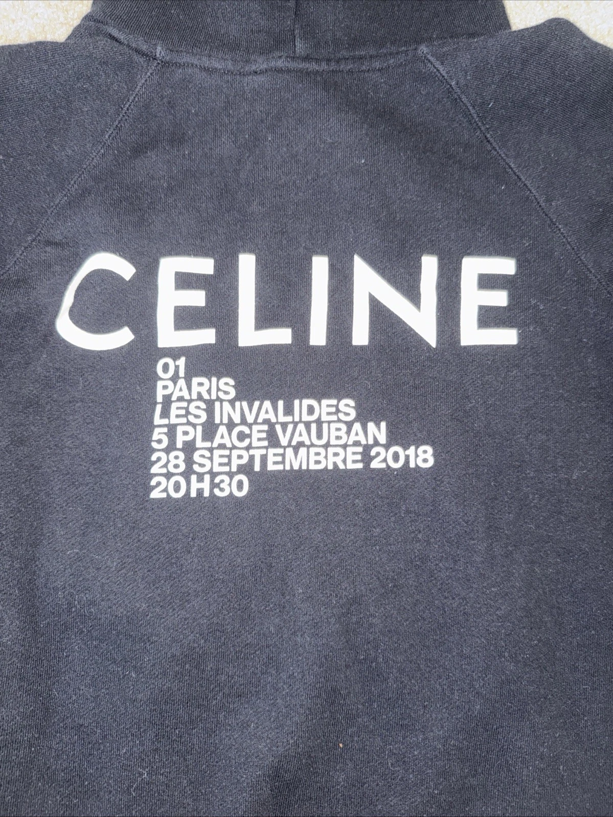 Felpa con cappuccio Celine (Hedi Slimane) SS20 Runway taglia S
