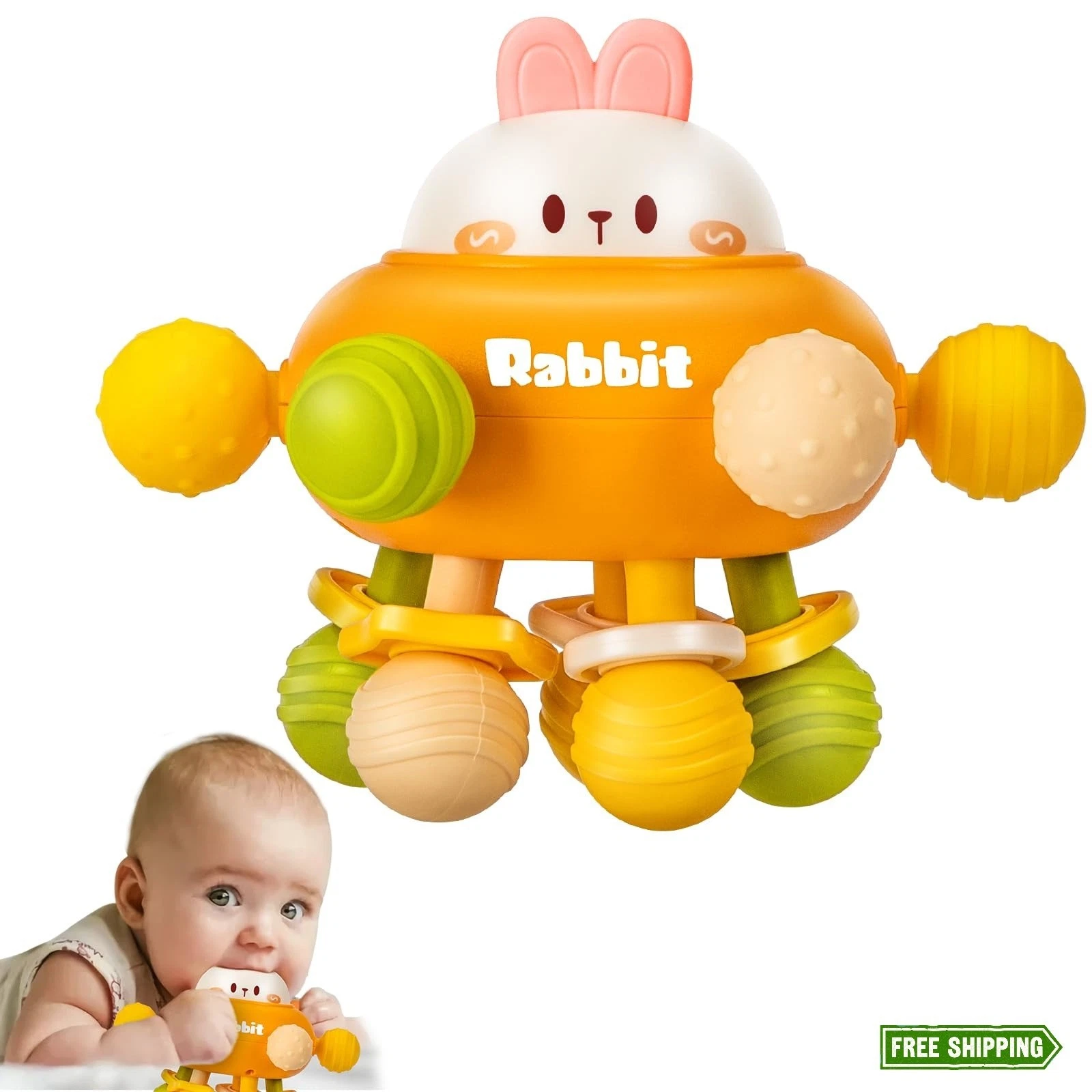 Baby Teething Toys, Baby Teethers Montessori Sensory Toys for 0-6 6-12 Months