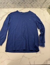 Polo Ralph Lauren Shirt Kids Sz 7 Navy Long Sleeve Crewneck Pony Tee Preppy