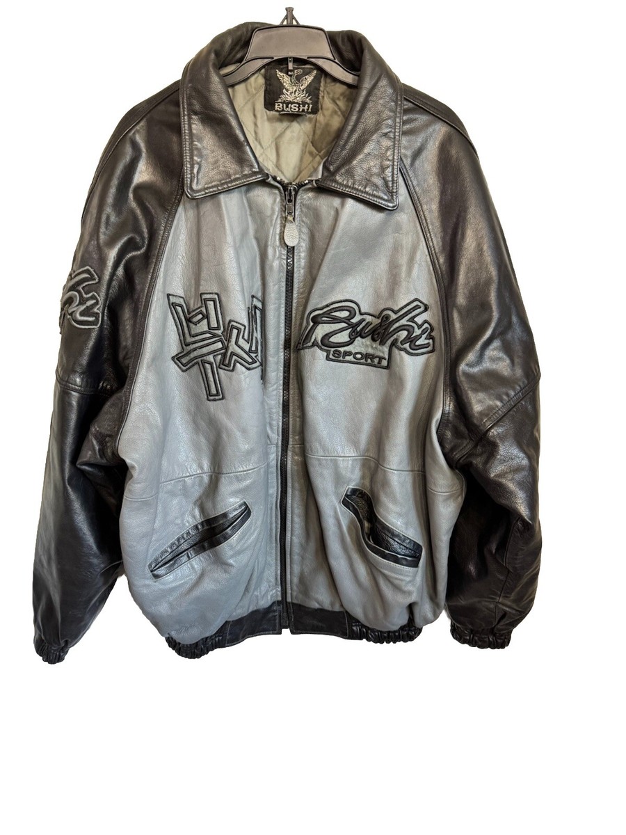 Vintage Bushi Sports Drive Jacket Mens 3XL - Dragon Biker- Patches