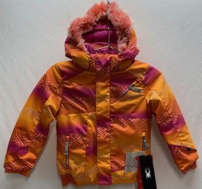 Spyder Girl's Bitsy Lola Snow Ski Winter Jacket Star Raspberry Sz