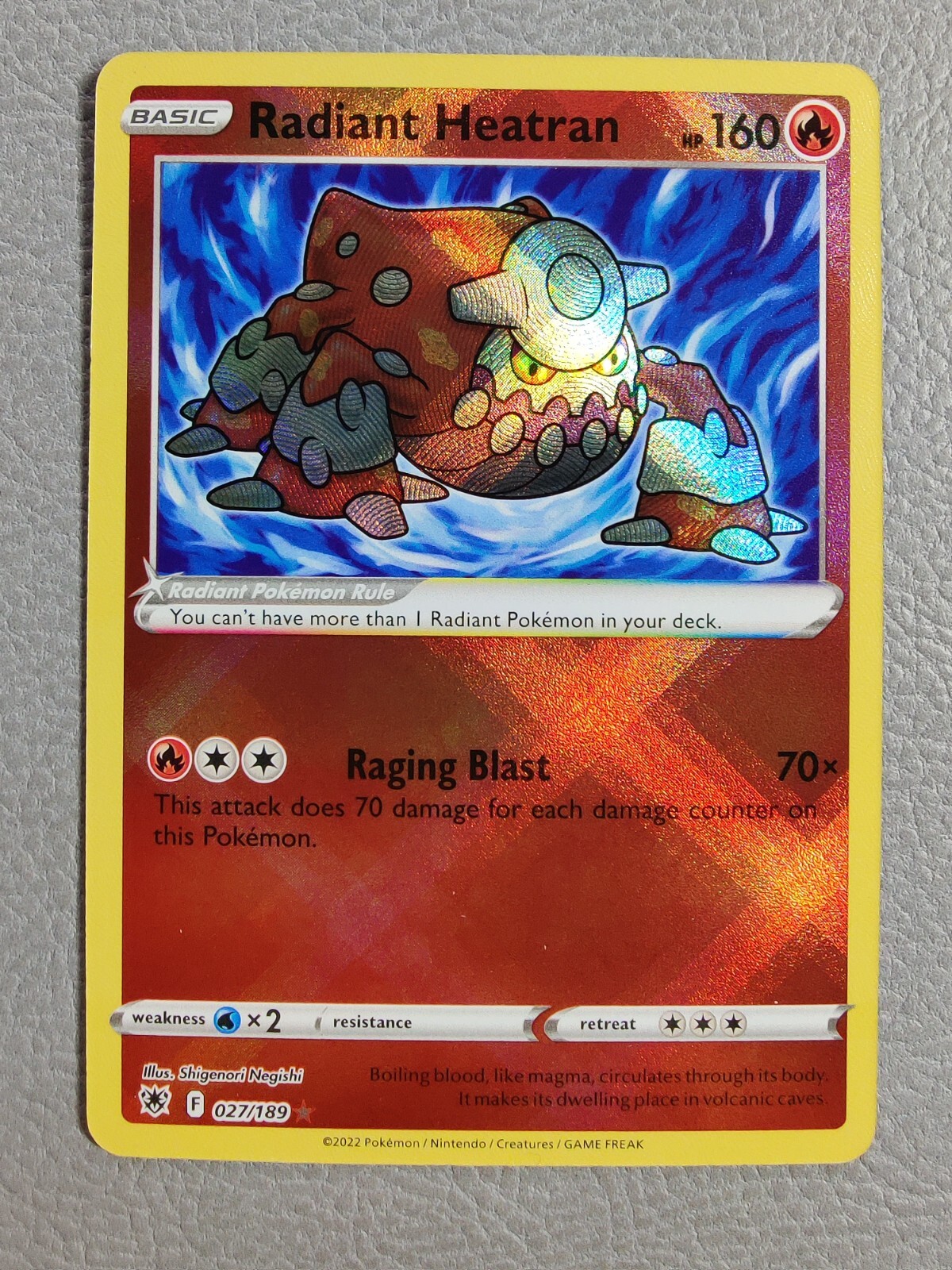 Radiant Heatran | MINT | SWSH Astral Radiance 027/189 | Pokemon