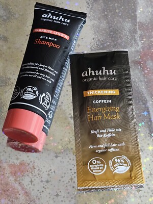 AHUHU --Rice Milk Shampoo- Paradise Length--50 ml + Haarkur Coffein Sachet-neu!!