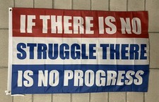 Motivational Flag Free Ship No Struggle No Progress Lift USA 3x5' Sign Banner