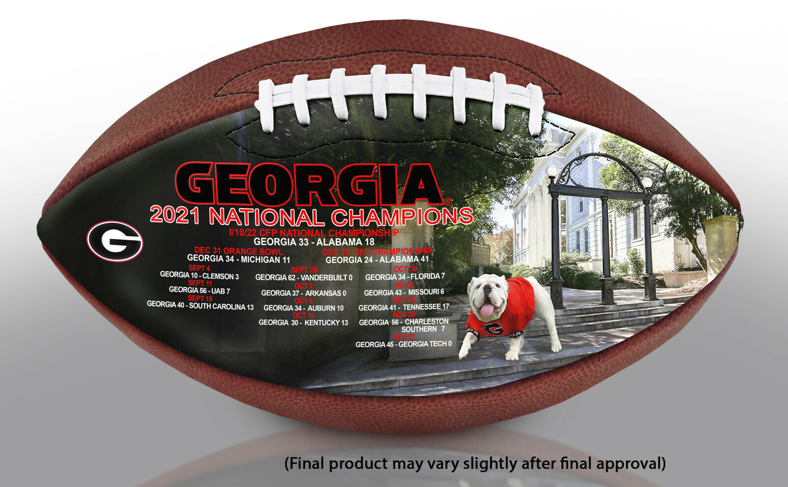 VICTORY ON CAMPUS GEORGIA FULL A 2021 CHAMPIONS NATIONAL SIZE autumn Cheap bargain and winter new