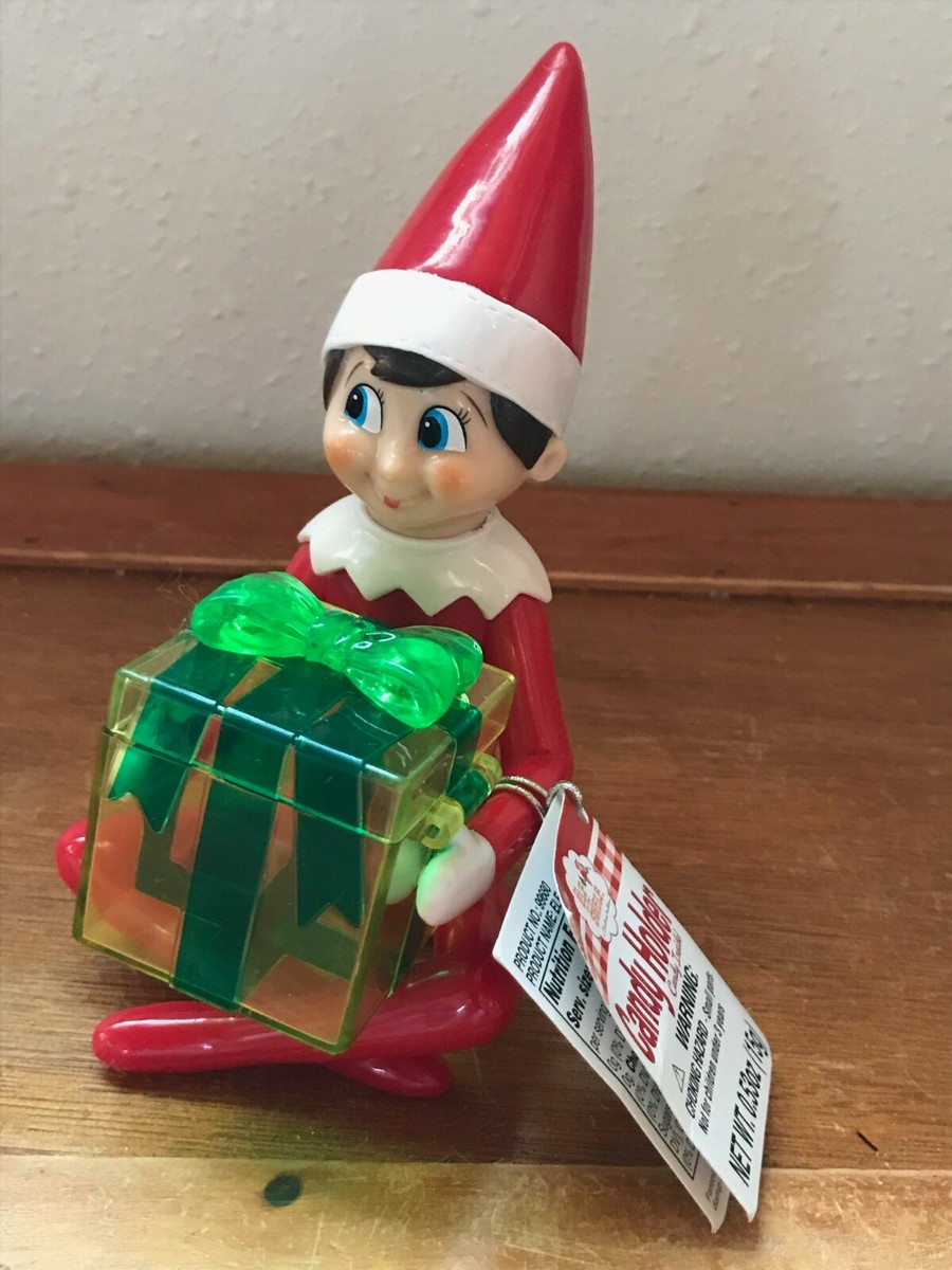 Very Cute Elf on the Shelf Rubbery Plastic Christmas Elf Holding Green  Plastic
