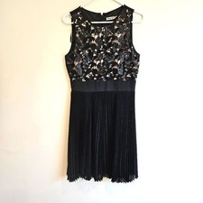 Eliza J Sequin Top Pleated Skirt Cocktail Dress Size 8