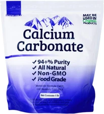 Duda Energy Food Grade 97+% Calcium Carbonate from Ground Limestone, 5 Lb.