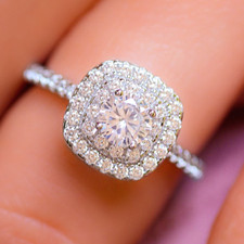 1 Carat Round Cut Wedding Ring Lab Created IGI Diamond 14K White Gold E F VS