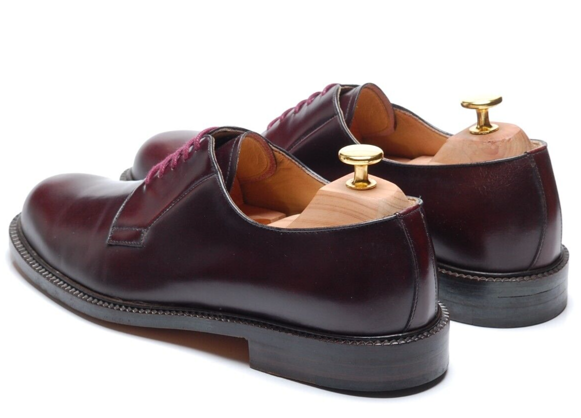 Russell & Bromley X Moreschi Men`s Oxblood Derby Shoes `Winston` Size