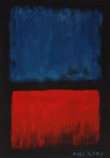 Fine unique painting – Expressive composition, signed Mark Rothko, w COA