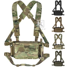 KRYDEX Tactical D3CRM Chest Rig 5.56 / 7.62 Rifle Pistol Magazine Pouch Placard