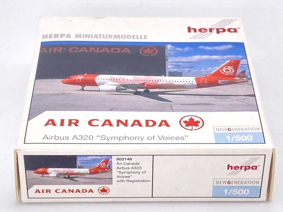 Herpa 502146 Air Canada Airbus A320 Symphony of Voices 1:500 Diecast Model NOB - Image 3 of 4