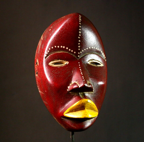 African mask Vintage Dan Kran Kaogle Wood Art Authentic Wall Decor Piece-G3340