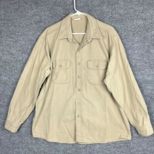 VINTAGE FIVE BROTHER MENS CHAMOIS HEAVY THICK FLANNEL BUTTON SHIRT SIZE XL