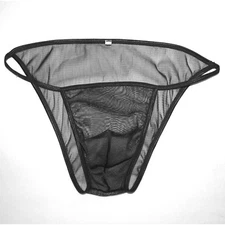 G7107 Mens Sexy String Bikini Contoured Posing Pouch C-thru Mesh Net Colors