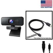 TeckNet Full HD 1080P Webcam USB Cable Transfer Cord Replacement
