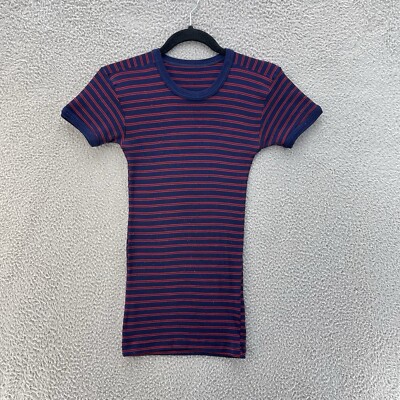 Helly Hansen Baselayer Top Women Large Blue Red Stripes Lifasuper Stretch Men M