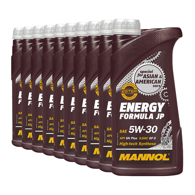 MANNOL Energy Formula JP 5W-30 Motoröl, API SP (RC), 10x1 Liter