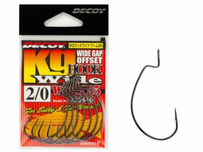 Decoy Worm 25 KG Hook Wide #1 - #2/0 Black Nickel Zubehör für Gummiköder 