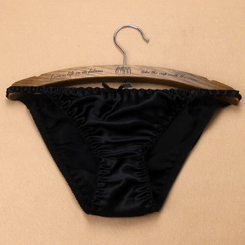 2 Pares Mujeres 100 Bragas de Seda Cuerda Bikinis Lazo Linda Ropa Interior Bragas Parte Inferior - Imagen 14 de 34