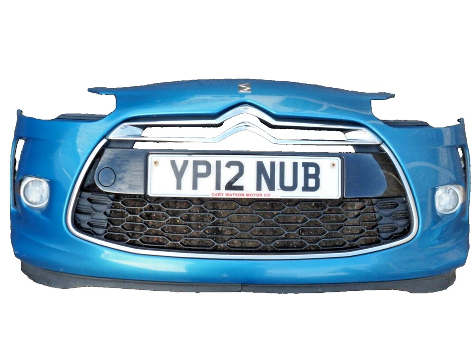 CITROEN DS3 2012 COMPLETE FRONT BUMPER & FOG LIGHT DRL GRILL BELLE ILE BLUE KGW