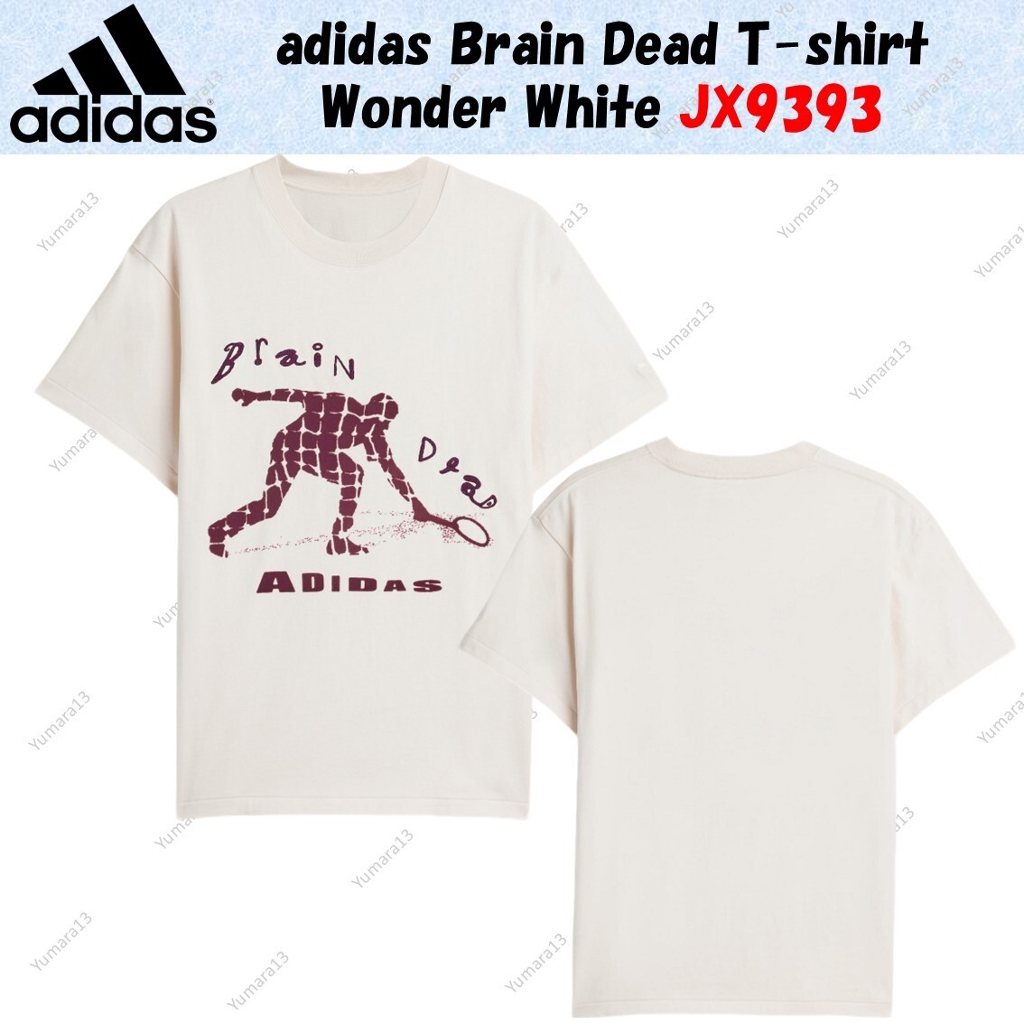 国内発送 Adidas × Brain Dead コラボTシャツ Wonder White adidas Brain Dead T-shirt Wonder White JX9393 Japan Size | eBay