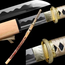 FULL TANG 1095 CARBON STEEL BLADE JAPANESE SAMURAI SWORD KATANA VERY SHARP