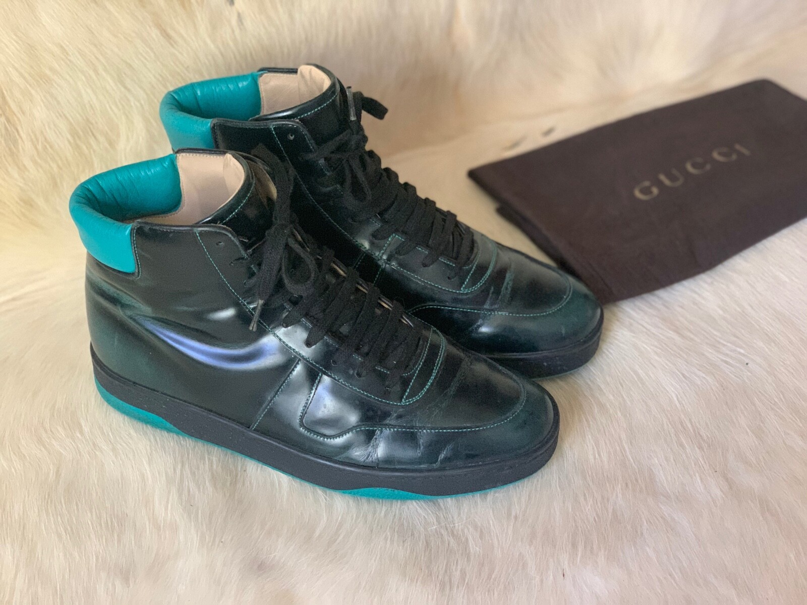 green high top sneakers