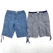 St. John's Bay Quality Apparel String Hem Shorts Women Size 4 Low-Rise Sets Of 2