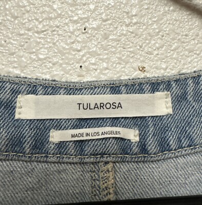 Tularosa Women's Blue Zoe Denim Dress Size Small Missing A Button Read