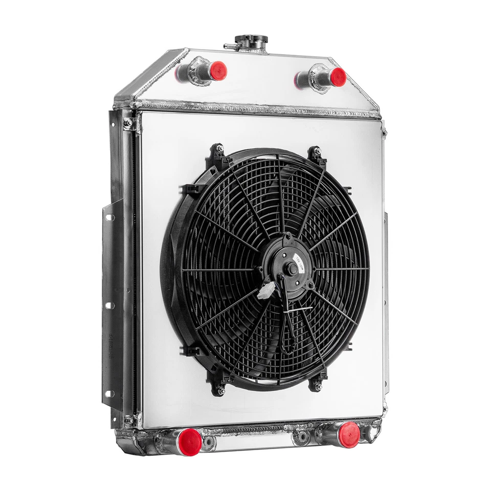 3-Row Radiator + Shroud Fan For 1942-1952 1949 Ford F-1 F-2 F-3 Pickup — 第 3/4 张图片