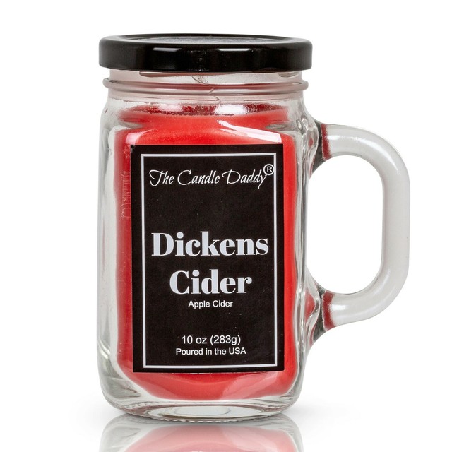 NEW10 oz mason jar candle Dickens Cider Apple Cider Scented Poured