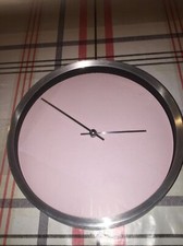 Acctim Wall Clock in Chromed Silver Effect Case with Glass Lens